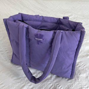 Marc Jacobs Limited Edition Heaven Purple Puffer Logo Tote